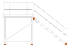 Left Image of Stair Modular Kattsafe Platform LeftExit