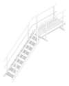 3D Documentation Image of Stair Modular Kattsafe Platform NoSupport