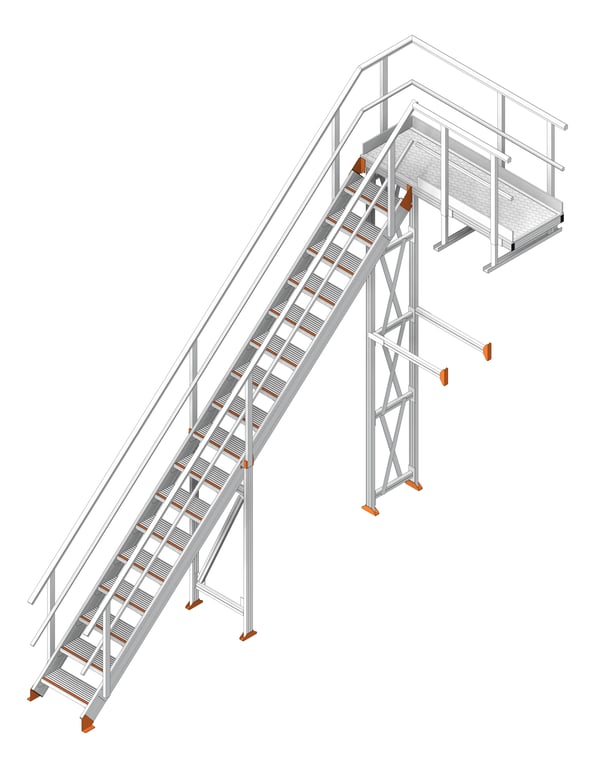 Navigate to Stair Modular Kattsafe Platform NoSupport RightExit