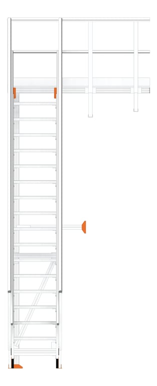 Front Image of Stair Modular Kattsafe Platform NoSupport RightExit
