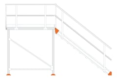 Left Image of Stair Modular Kattsafe Platform RightExit