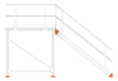 Left Image of Stair Modular Kattsafe Platform Wide