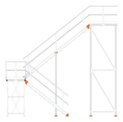 Front Image of Stair Modular Kattsafe UShape 2Stages