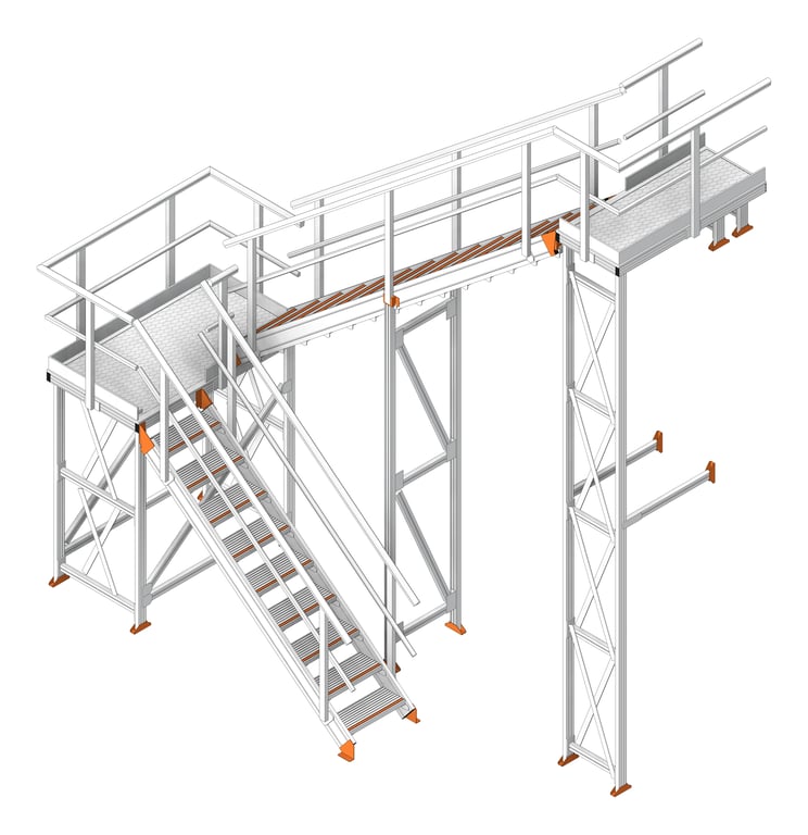 Navigate to Stair Modular Kattsafe UShape 2Stages LeftExit