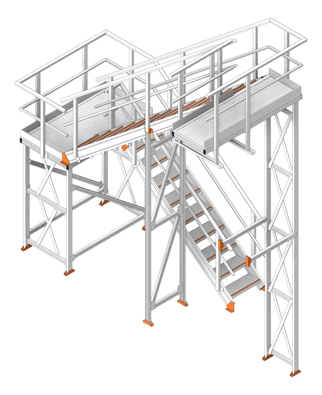 Navigate to Stair Modular Kattsafe UShape 2Stages RightExit