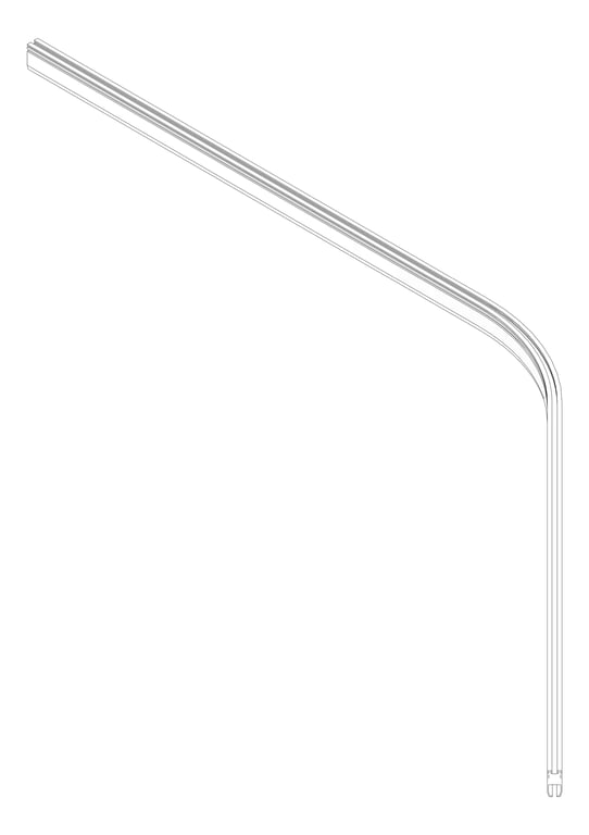 3D Documentation Image of FallProtection RigidRail Kattsafe Curve VaryingAngle