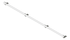 3D Shaded Image of FallProtection RigidRail Kattsafe FloorMount 200 Compact
