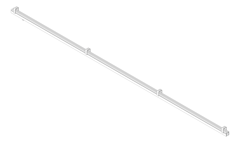 3D Shaded Image of FallProtection RigidRail Kattsafe FlushMount Compact