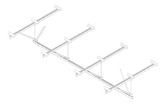 3D Documentation Image of FallProtection RigidRail Kattsafe PurlinMount Inline