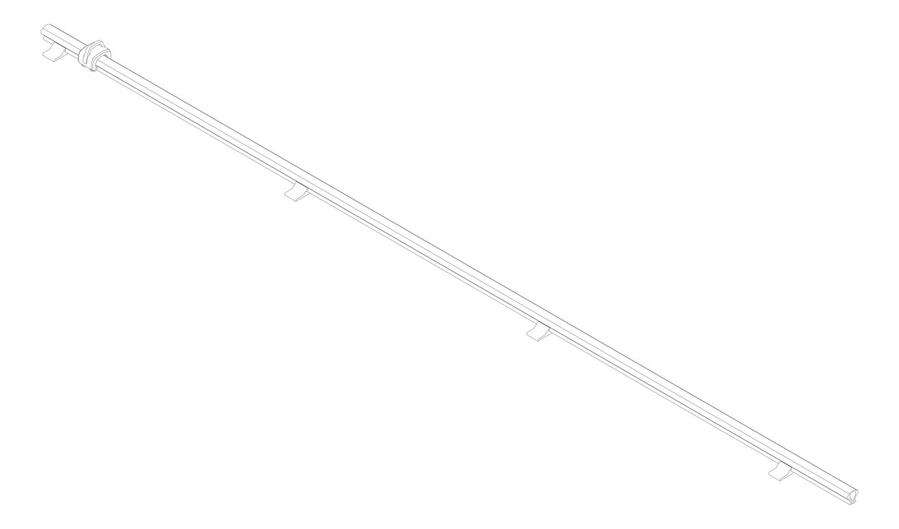 3D Documentation Image of FallProtection RigidRail Kattsafe Stealth ConcreteMount Double