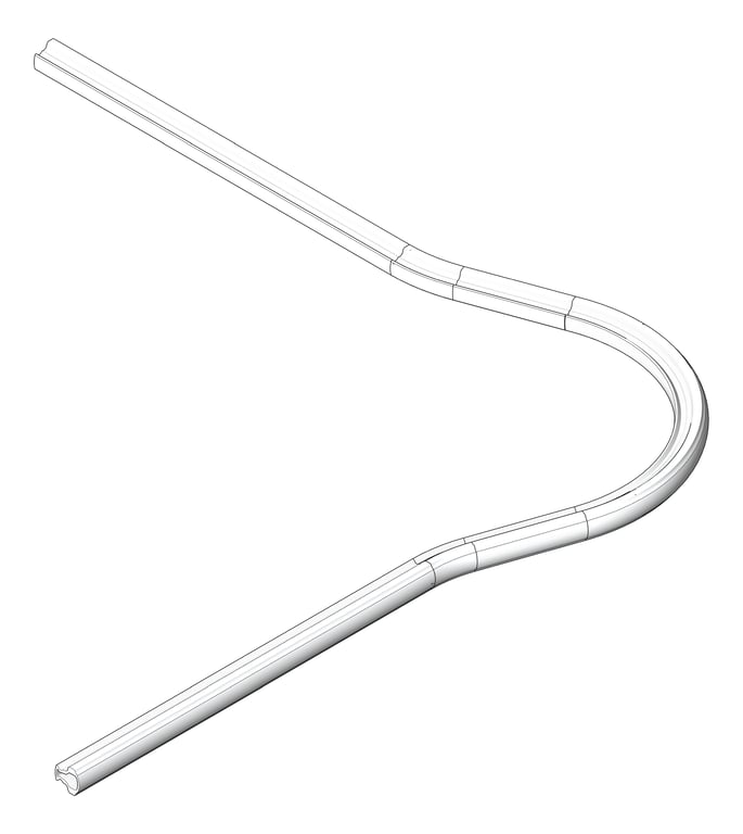 Navigate to FallProtection RigidRail Kattsafe Stealth ExternalBend Curve VaryingAngle