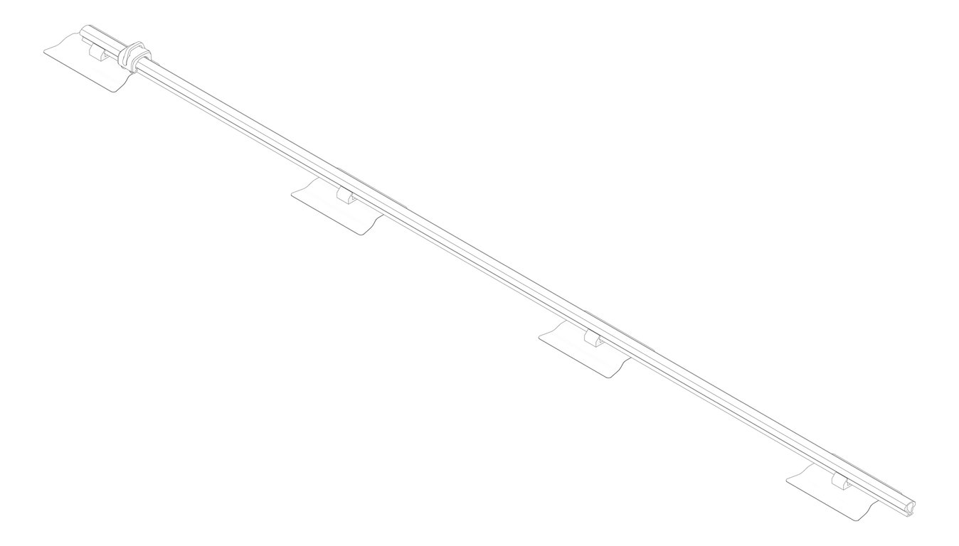 3D Documentation Image of FallProtection RigidRail Kattsafe Stealth MetalDeckMount