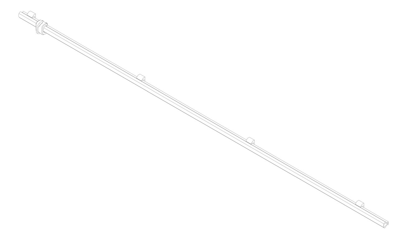 3D Documentation Image of FallProtection RigidRail Kattsafe Stealth SideMount Single