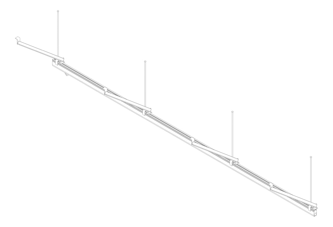 3D Documentation Image of FallProtection RigidRail Kattsafe SuspendedMount