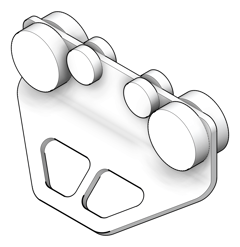 3D Shaded Image of FallProtection RigidRail Kattsafe Trolley DualOffset