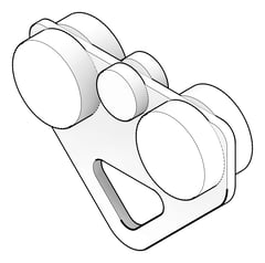 3D Documentation Image of FallProtection RigidRail Kattsafe Trolley Single