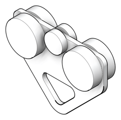 3D Shaded Image of FallProtection RigidRail Kattsafe Trolley Single