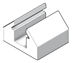 3D Shaded Image of Mount Kattsafe RigidRail Stealth Concrete Single