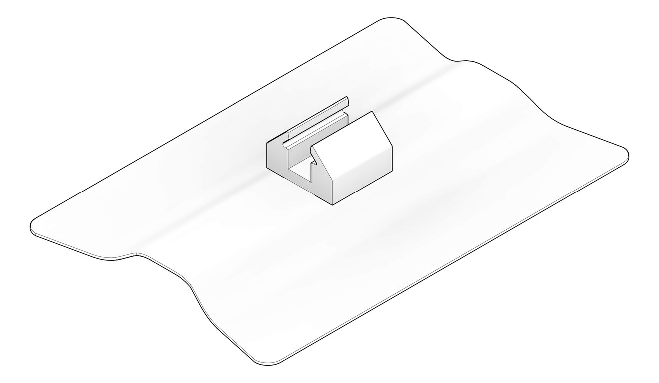 3D Documentation Image of Mount Kattsafe Rigidrail Stealth MetalDeck