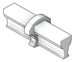 3D Shaded Image of Mount RigidRail Kattsafe Stealth SpliceJoin