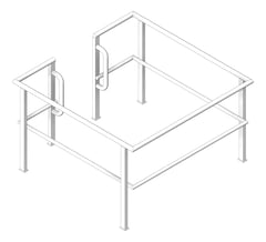 3D Shaded Image of Guardrail Kattsafe AccessHatchKit