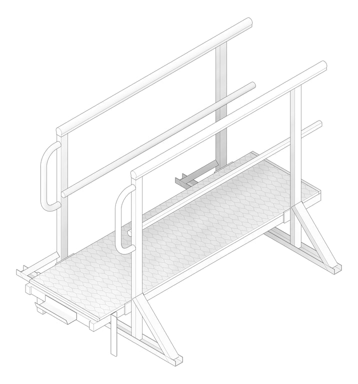 3D Documentation Image of Dock Ladder Kattsafe Gutter