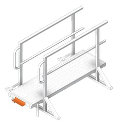 3D Shaded Image of Dock Ladder Kattsafe Gutter