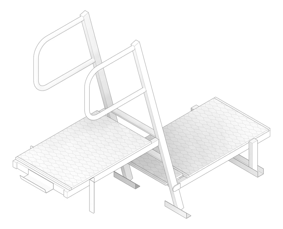 3D Documentation Image of Dock Ladder Kattsafe Parapet