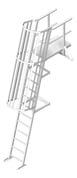3D Shaded Image of Ladder Rung Kattsafe Angled Caged