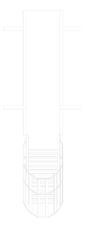 Plan Image of Ladder Rung Kattsafe Angled Caged AccessKit