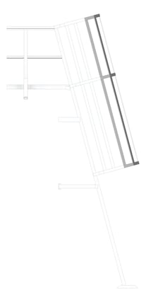 Left Image of Ladder Rung Kattsafe Angled Caged