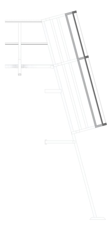 Left Image of Ladder Rung Kattsafe Angled Caged
