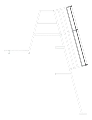 Left Image of Ladder Rung Kattsafe Angled Caged ParapetPlatform