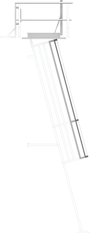 Left Image of Ladder Rung Kattsafe Angled Caged RoofAccessHatch