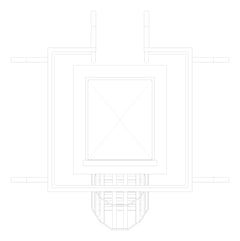 Plan Image of Ladder Rung Kattsafe Angled Caged RoofAccessHatch