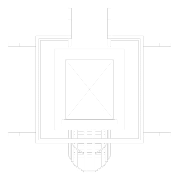 Plan Image of Ladder Rung Kattsafe Angled Caged RoofAccessHatch