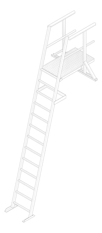 3D Documentation Image of Ladder Rung Kattsafe Angled Mini