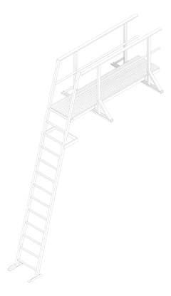 3D Documentation Image of Ladder Rung Kattsafe Angled Mini AccessKit
