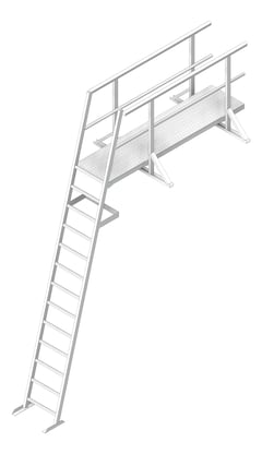 3D Shaded Image of Ladder Rung Kattsafe Angled Mini AccessKit