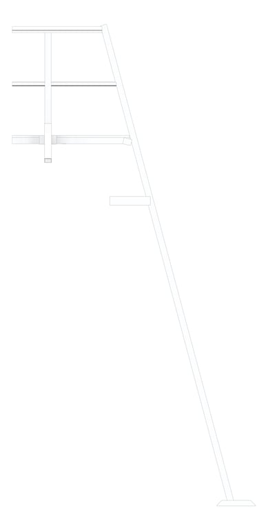 Left Image of Ladder Rung Kattsafe Angled Mini
