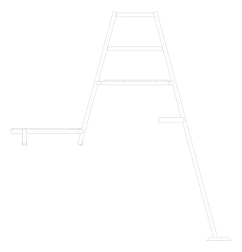 Left Image of Ladder Rung Kattsafe Angled Mini ParapetPlatform