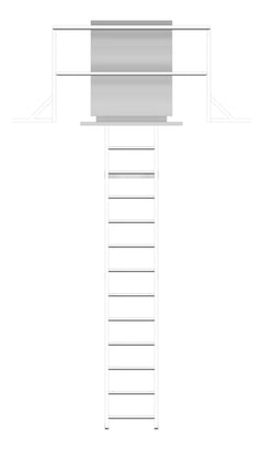 Front Image of Ladder Rung Kattsafe Angled Mini RoofAccessHatch