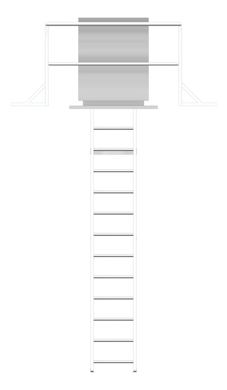 Front Image of Ladder Rung Kattsafe Angled Mini RoofAccessHatch