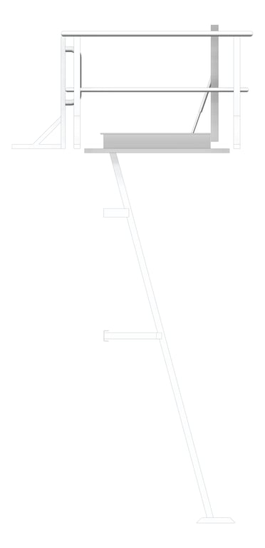 Left Image of Ladder Rung Kattsafe Angled Mini RoofAccessHatch