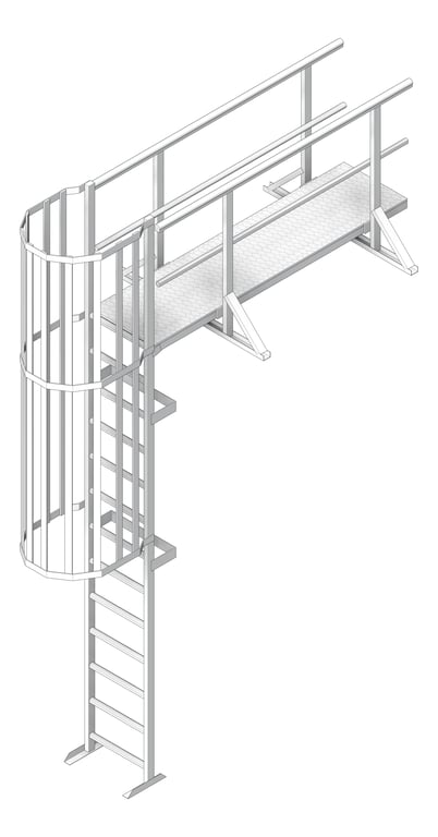Navigate to Ladder Rung Kattsafe Vertical Caged AccessKit