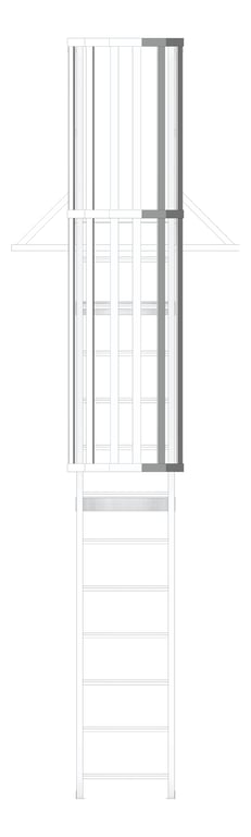 Front Image of Ladder Rung Kattsafe Vertical Caged AccessKit
