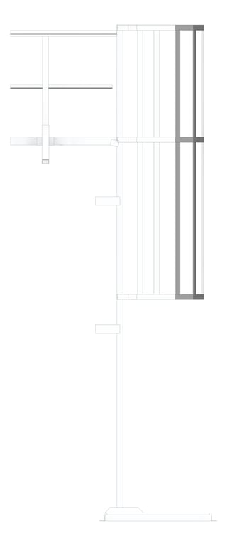 Left Image of Ladder Rung Kattsafe Vertical Caged