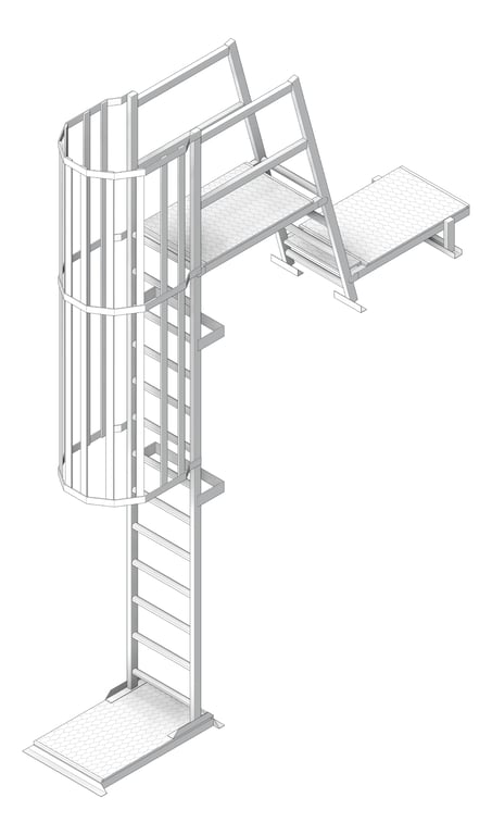 Navigate to Ladder Rung Kattsafe Vertical Caged ParapetPlatform