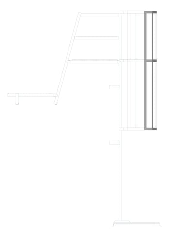 Left Image of Ladder Rung Kattsafe Vertical Caged ParapetPlatform