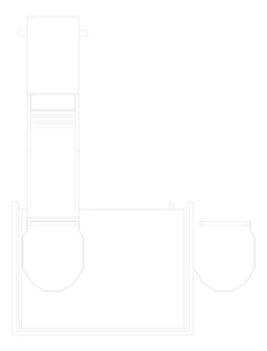 Plan Image of Ladder Rung Kattsafe Vertical Caged ParapetPlatform Midway